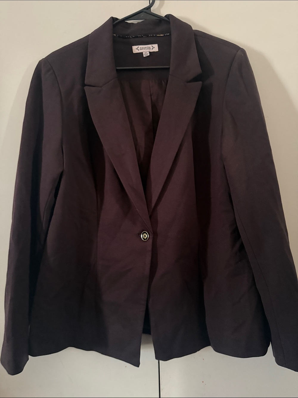 a new day Women's Single-Button Blazer in Dark Brown